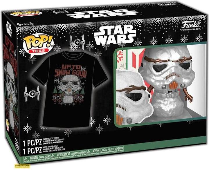 Produktbild Funko Star Wars The Mandalorian POP! & Tee Vinyl Figur & T-Shirt Set Holiday Stormtrooper(MT) Grösse XL