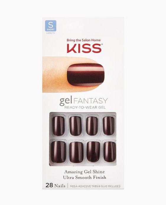 Immagine prodotto KISS Gel Fantasy Nail Kit - Absolutely Fabulous (Unghie artificiali, Trasparente, Bordeaux)