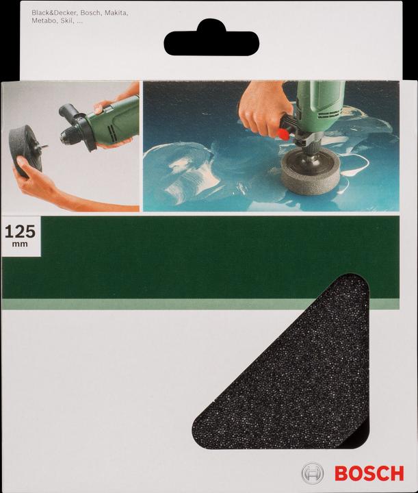 Produktbild Bosch Zubehör Polierschwamm für Bohrmaschine, 125 mm Gespannt
