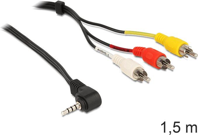 Image du produit Delock 3in1 Klinke – Cinch (1.50 m, Jack 3,5 mm (AUX), RCA)