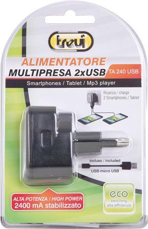 Produktbild Trevi TA 240 USB 2400 mA 2xUSB POWER SUPPLY