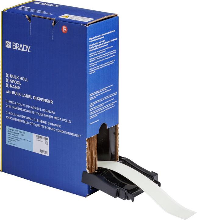 Actual product image Brady BradyGlo™ highly photoluminescent labels for the M710 printer (2.54 cm)