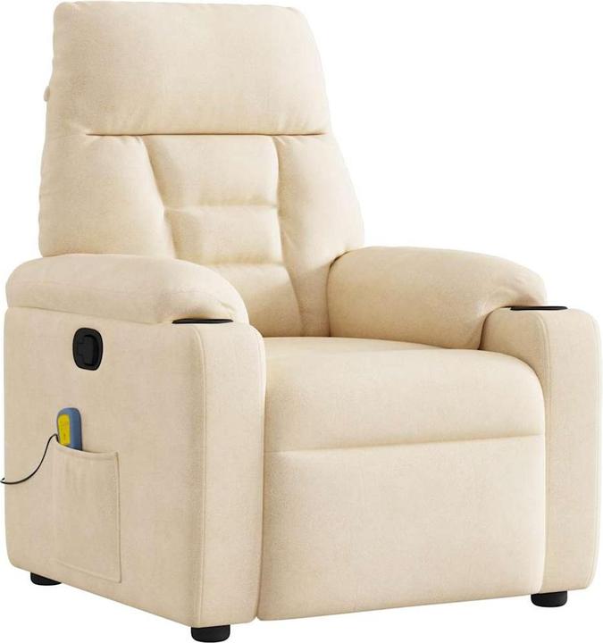 VidaXL Massagesessel Beige Mikrofasergewebe