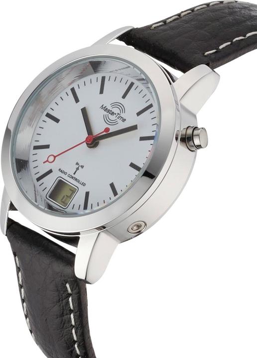 Produktbild Master Time MTLA-10593-21L Funk Basic Bahnhofsuhr Damen 34mm (Lünette drehbar, Analoguhr, Funkuhr, 34 mm)