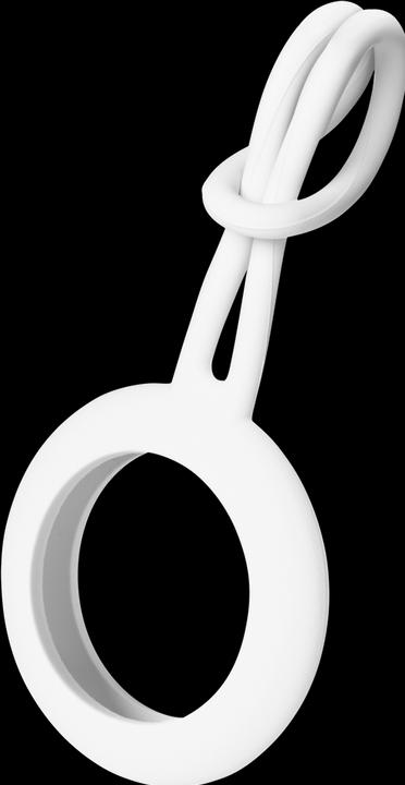 Productafbeelding Deltaco Apple Airtag Silicone hoesje met hanger - Wit