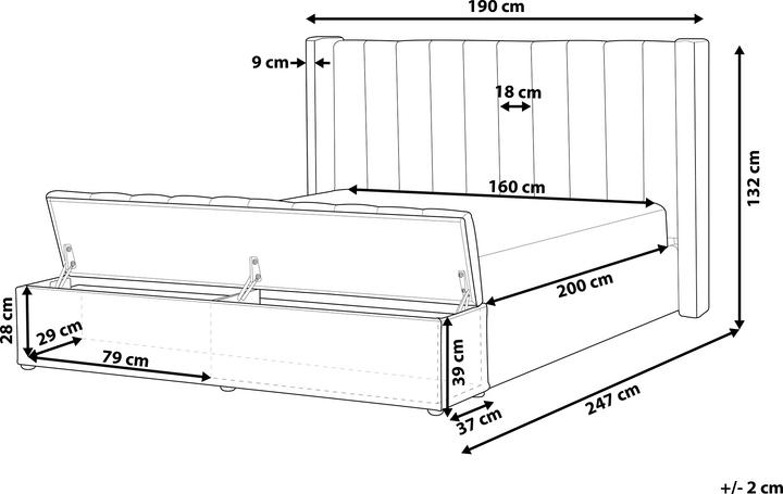 Actual product image Beliani Noyers (160 x 200 cm)