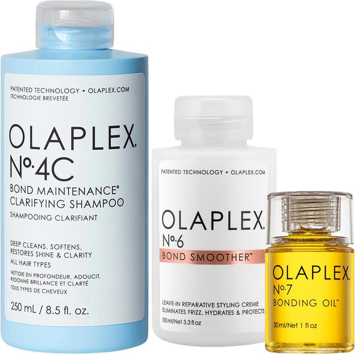 Image du produit Olaplex Protect & Shine Set No.4C Shampoo + No.6 Leave In + No.7 Huile capillaire (Set soin capillaire)