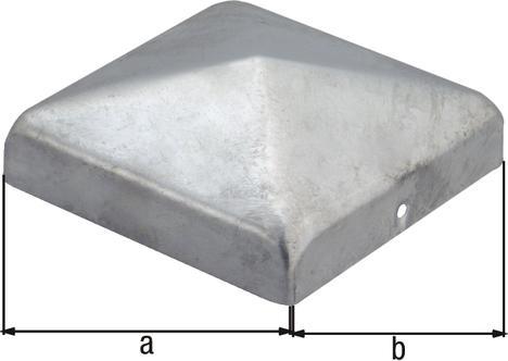 Produktbild GAH Pfostenkappe 100x100mm eckig flache Form feuerverzinkt