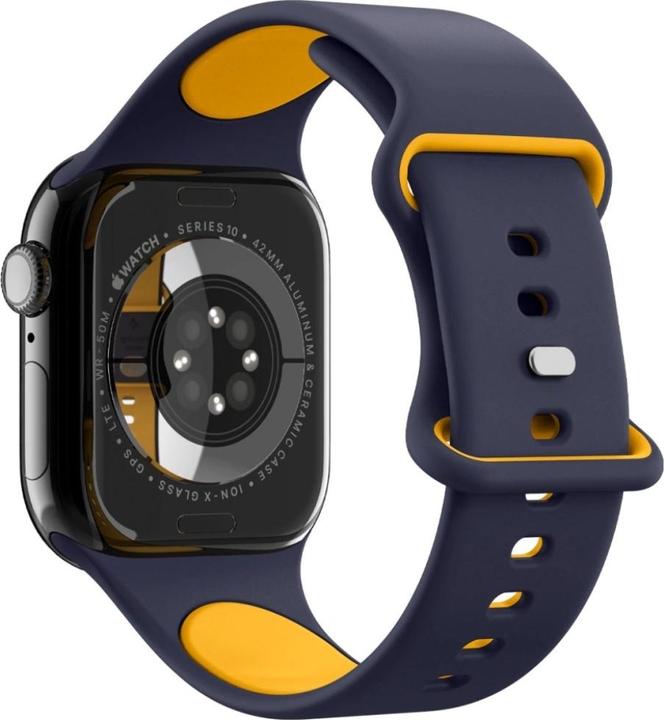Immagine prodotto Spigen - Nano Pop - Apple Watch 1/2/3/4/5/6/7/8/9/10/SE/SE 2 (38/40/41/42mm) - Blueberry Navy (Materiale sintetico, Silicone)