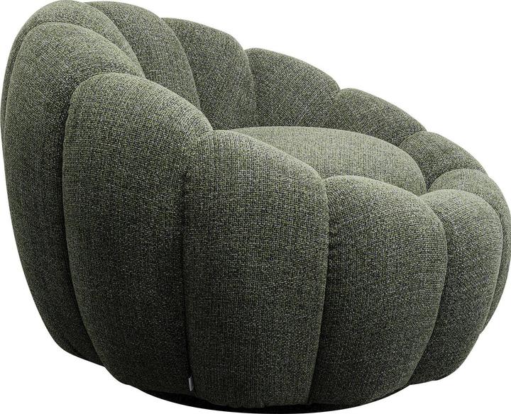 Actual product image Kare Design Swivel armchair Peppo Bloom Melange Green