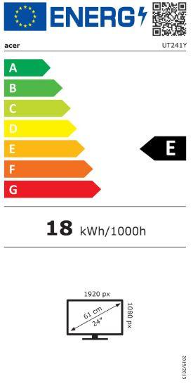 Energy Label Acer Dis 24 UT241YAbmihuzx IPS (1920 x 1080 pixels, 23.80")