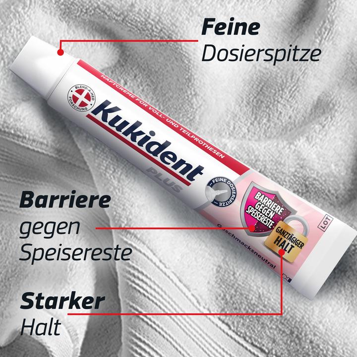 Immagine prodotto Kukident Plus Barriere gegen Speisereste Geschmacksneutral 40G Haftcreme