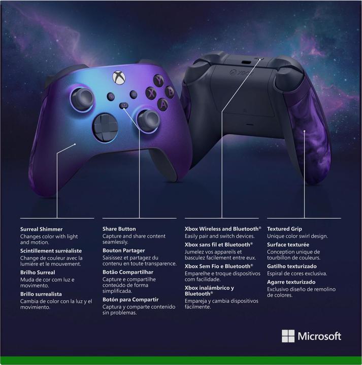 Produktbild Microsoft Xbox Wireless Controller - Stellar Shift (Special Edition) (PC, Xbox Series X, Xbox One X, Xbox One S, Xbox Series S)