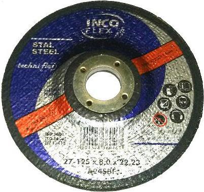 Actual product image Incoflex Metal grinding disc 125 x 8 x 22.2 mm