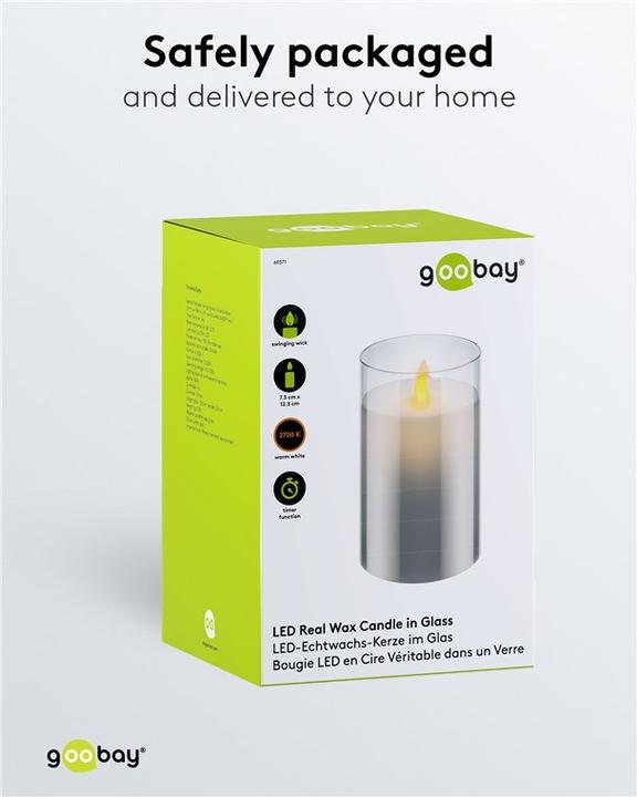 Produktbild Goobay LED-Echtwachs-Kerze (1 x)