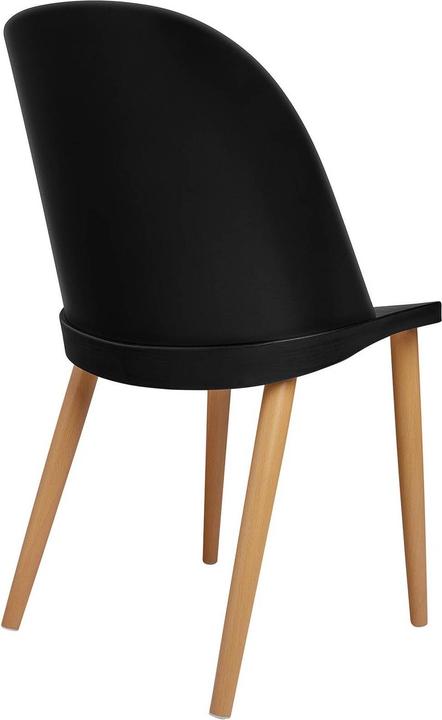 Produktbild Fromm & Starck Stuhl 2er Set schwarz Kunststoff 150kg Metallbeine Holzoptik Designstuhl