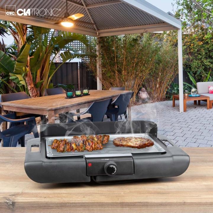 Actual product image Clatronic BQS 3508 Electric garden barbecue 2000 W 24.5 cm x 35.5 cm (2 kW)