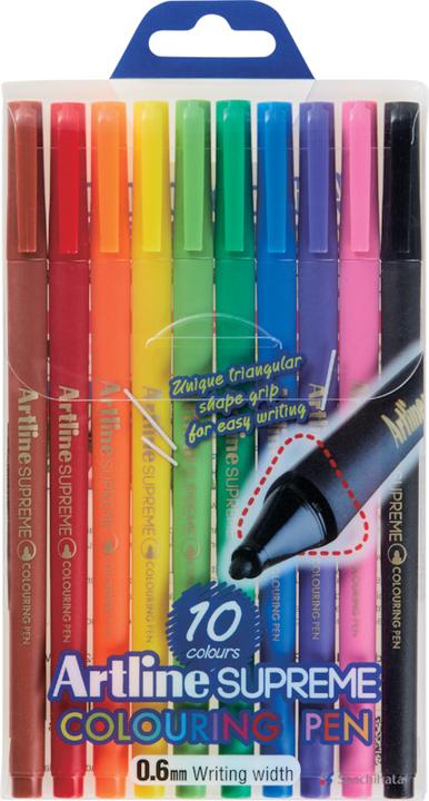 Produktbild Artline Fasermaler Triangular Supreme Colouring Pen (Sortiert, 10 x)