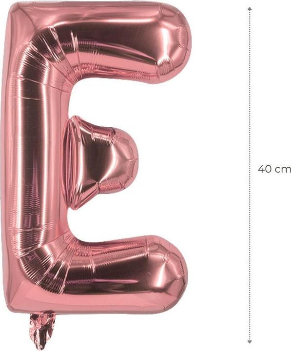 Produktbild Hermex Buchstabenballon E Roségold Geburtstagsparty Ballon Folienballon 40cm (1 x)