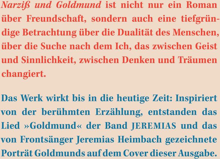 Actual product image Narziss und Goldmund (German, Hermann Hesse, 2024)