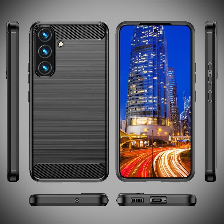 Produktbild Nalia Carbon-Look Silikon Hülle (Samsung Galaxy S24+)