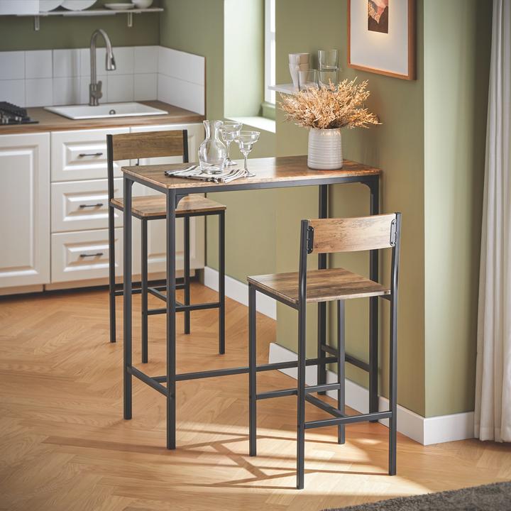 Actual product image SoBuy Bar table with 2 stools (89 x 45 x 100 cm)