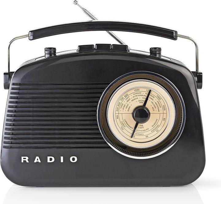 Produktbild Nedis Retro RDFM5000BK Radio schwarz (FM, AM)