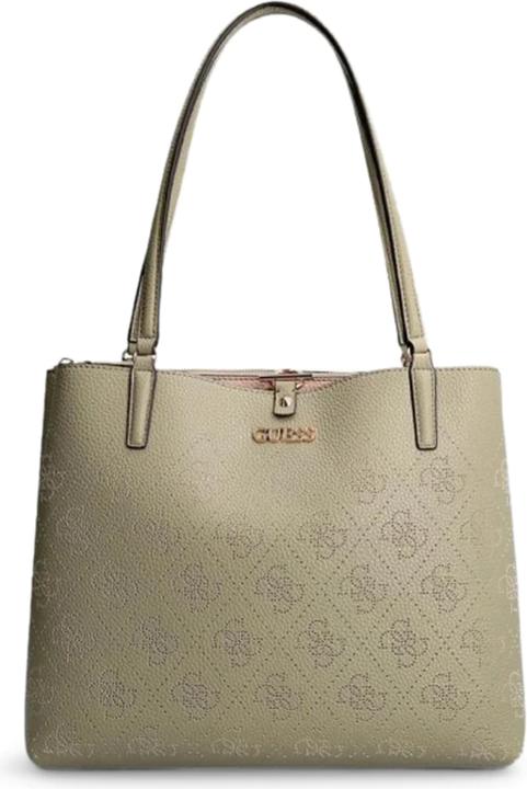 Image du produit Guess Amara, 4G Logo, Textile Crossbody Bag, Olive Green, HWSG8493100, 34