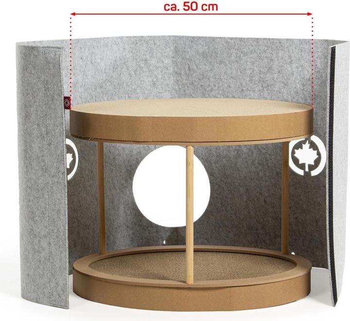Produktbild CanadianCat Kratzmöbel Owen-Tower Etagen mit Kratzböden (55 cm, Hellgrau)