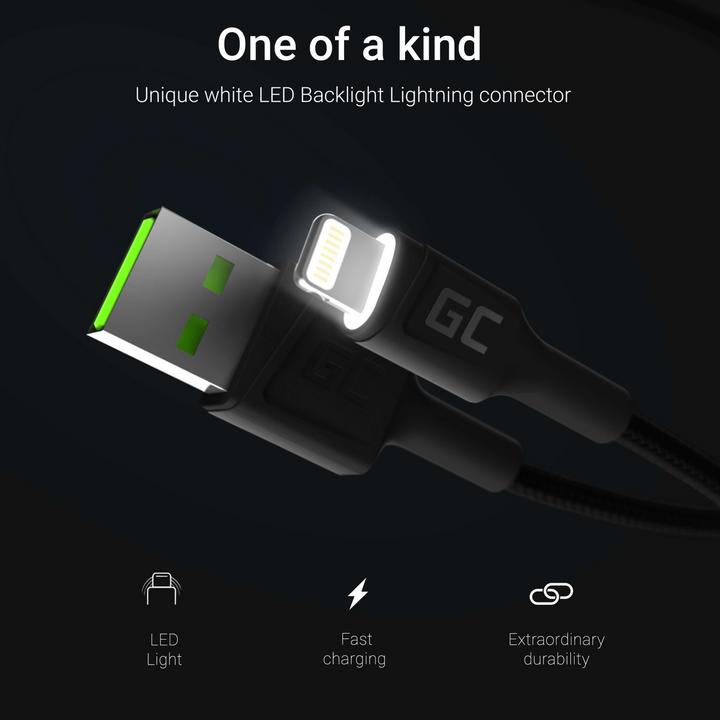 Actual product image GreenCell Cell KABGC05 Lightning cable (1.20 m, USB 3.0)