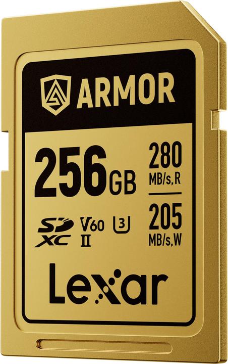Actual product image Lexar Armor Gold (256 GB, SDXC, U3, UHS-II)