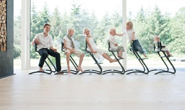Image du produit Leander Chaise haute sans arceau Noir (Chaise haute)