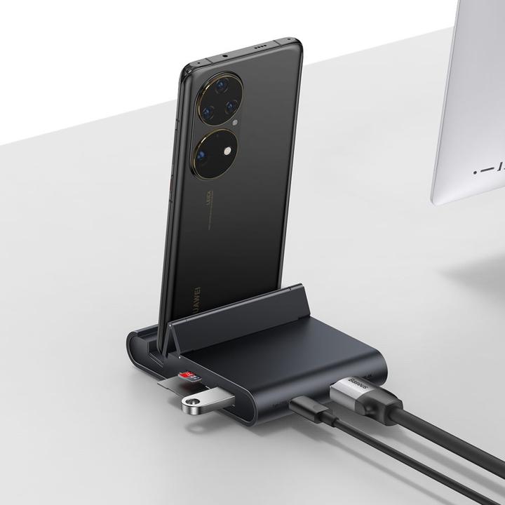 Produktbild Baseus Mate Docking Type-C Mobile Phone Intelligent HUB Docking Station Pro Black (USB-C)