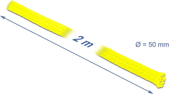 Immagine prodotto Delock Tubo intrecciato espandibile 2 m x 50 mm giallo (Tubo cavi, 200 cm)
