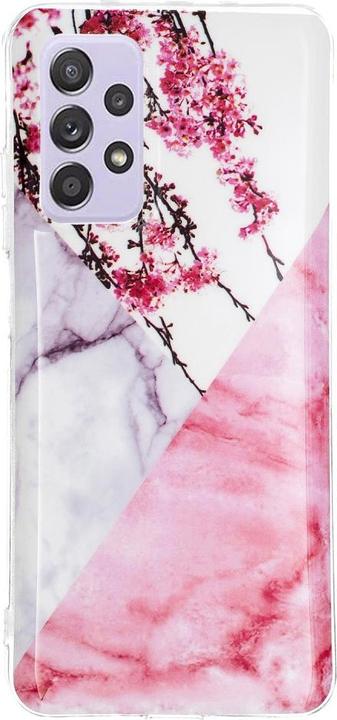 Actual product image Cover-Discount Galaxy A52 - Soft Silicone Rubber Case Flower Marble (Samsung Galaxy A52, Samsung Galaxy A52 5G, Samsung Galaxy A52s 5G)
