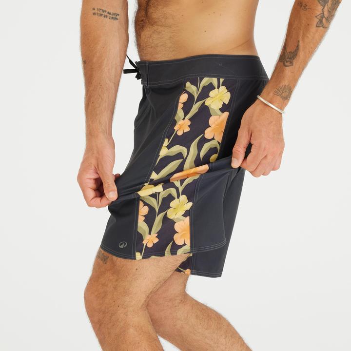 Actual product image Olaian Boardshorts Surfen Herren lang 500 Arch Spring 19" schwarz (40)
