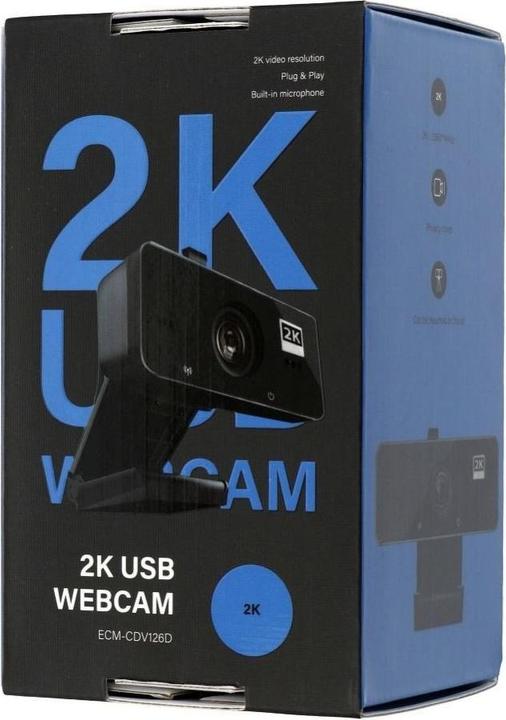 Actual product image partner Reach WEB camera ECM-CDV126D 2K (2560*1440p) 25fps su mikrofonu (3.60 Mpx)