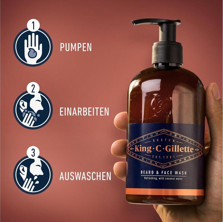 Immagine prodotto King C. Gillette Detergente Viso Uomo e Detergente Barba (350 ml)