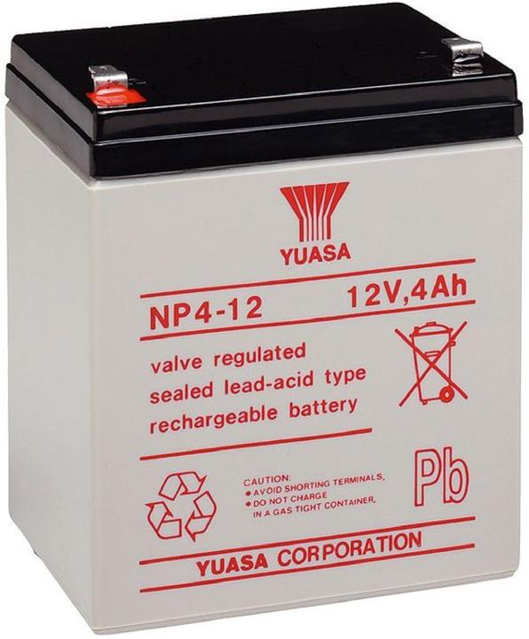 Yuasa Batteria al piombo NP4-12 (12 V, 4000 mAh)