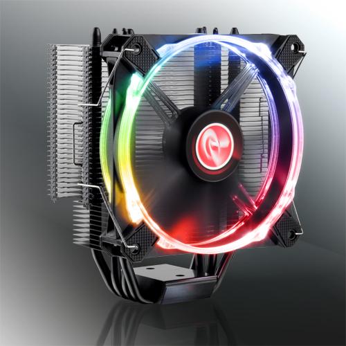 Actual product image Raijintek Leto CPU Cooler, black, RGB LED (155 mm)