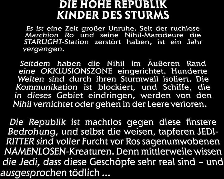 Nährwerte und Zutaten Panini Star Wars Comics: Die Hohe Republik - Kinder des Sturms (Deutsch, Cavan Scott, Jim Towe, Ario Anindito, 2024)