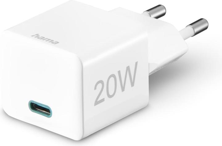 Produktbild Hama Schnellladegerät mit Ladekabel Lightning, Mini-Ladegerät, PD, 20W, 1m, Weiss (20 W)