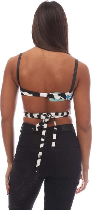 Actual product image Off Womens/Ladies Zebra Twisted Lace Up Bra (34 D)