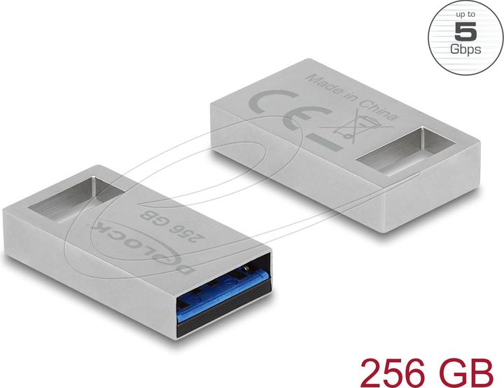 Produktbild Delock USB 5 Gbps Speicherstick 256 GB - Metallgehäuse (256 GB, USB-A)