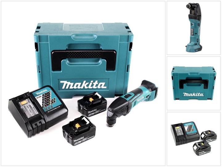 Actual product image Makita DTM 51 RT1J Cordless Multi Tool 18V + 2x Batteries BL 1850 B 5.0 Ah Li-Ion + 1x Charger DC18R