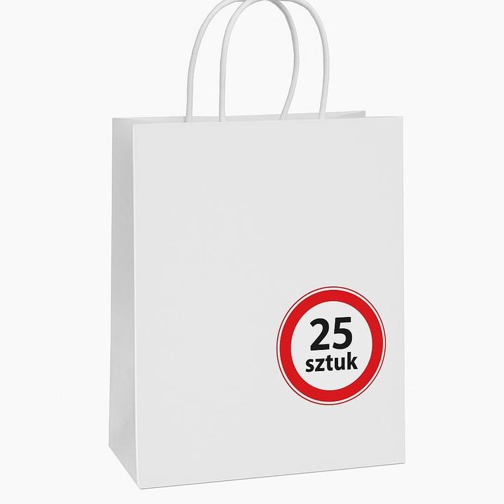 Actual product image Bestpak BSTech Torba Papierowa z rączką biała 210x140x270 25 szt 120 gsm (25 Piece)
