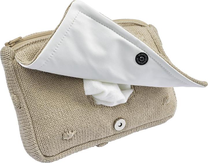 Image du produit Meyco Etui pour lingettes humides Mini Knots sable