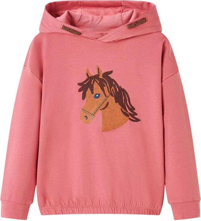 VidaXL Kinder-Kapuzenpullover Altrosa 116,Material: 95 % Baumwolle (116)