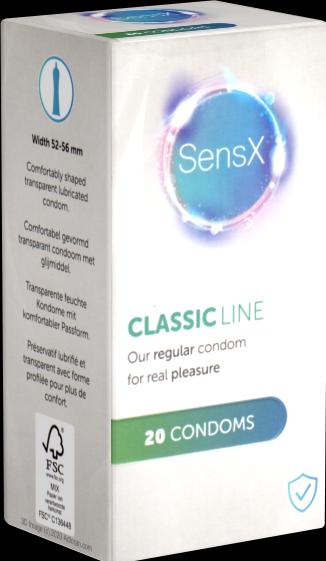 SensX Classic Line" 20 classic condoms with improved fit (20 pcs.)