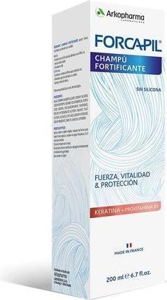 Actual product image Arkopharma Forcapil Fortifying Keratin Shampoo 200ml (200 ml, Liquid shampoo)
